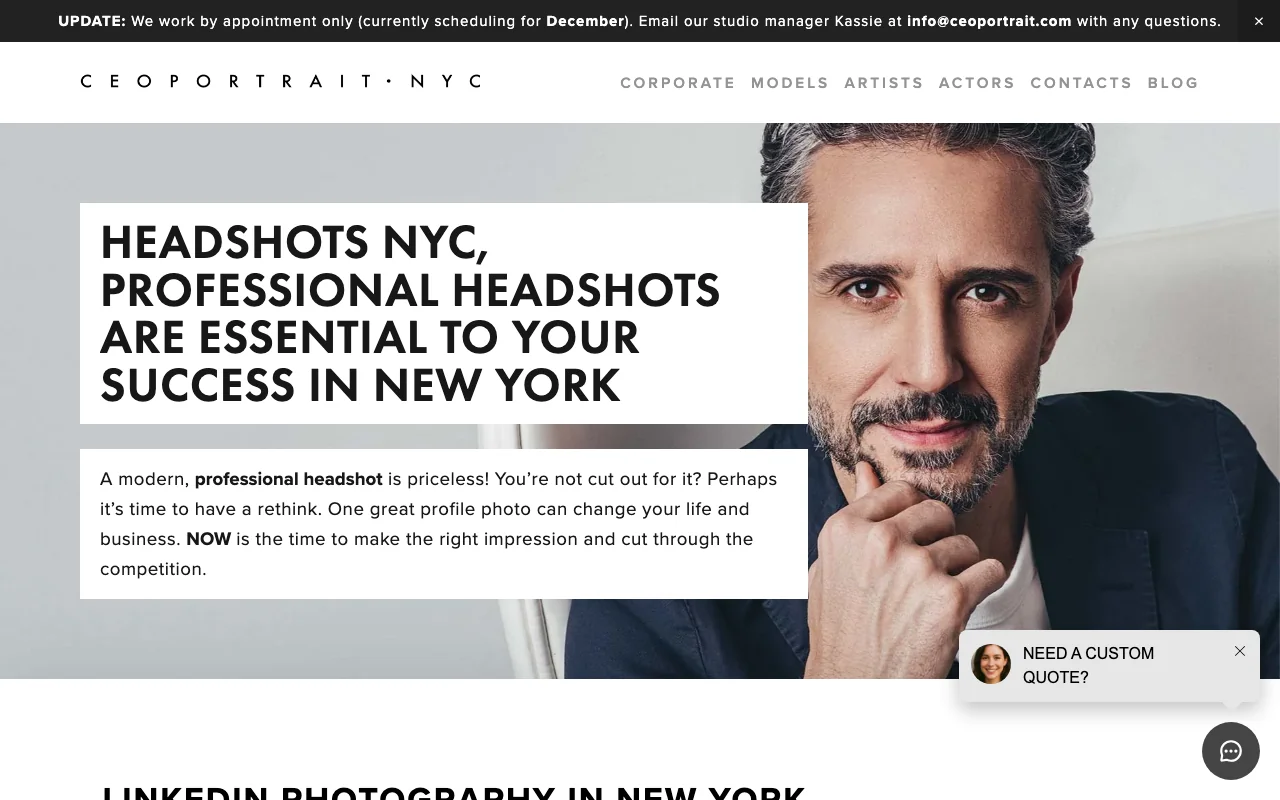 CEOportrait Headshots NYC website