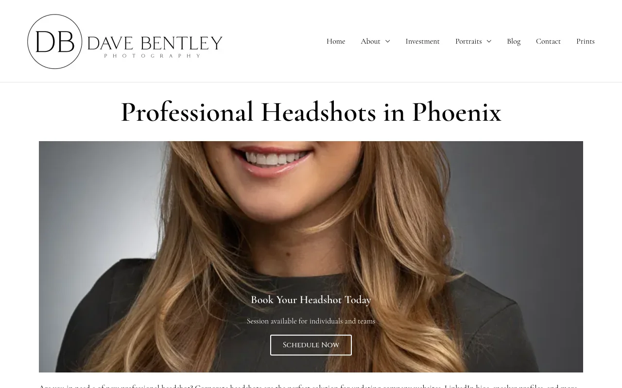 Dave Bentley Photography website