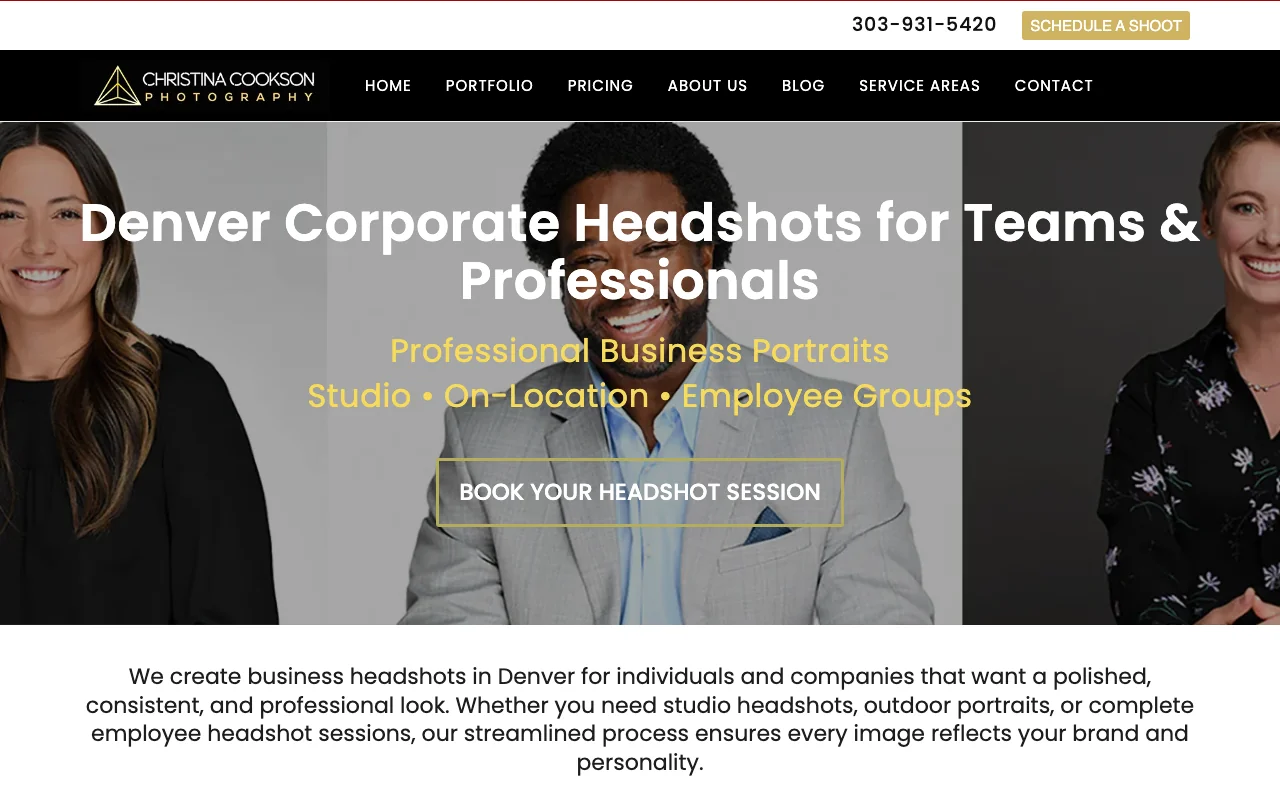 Denver Corporate Headshots website