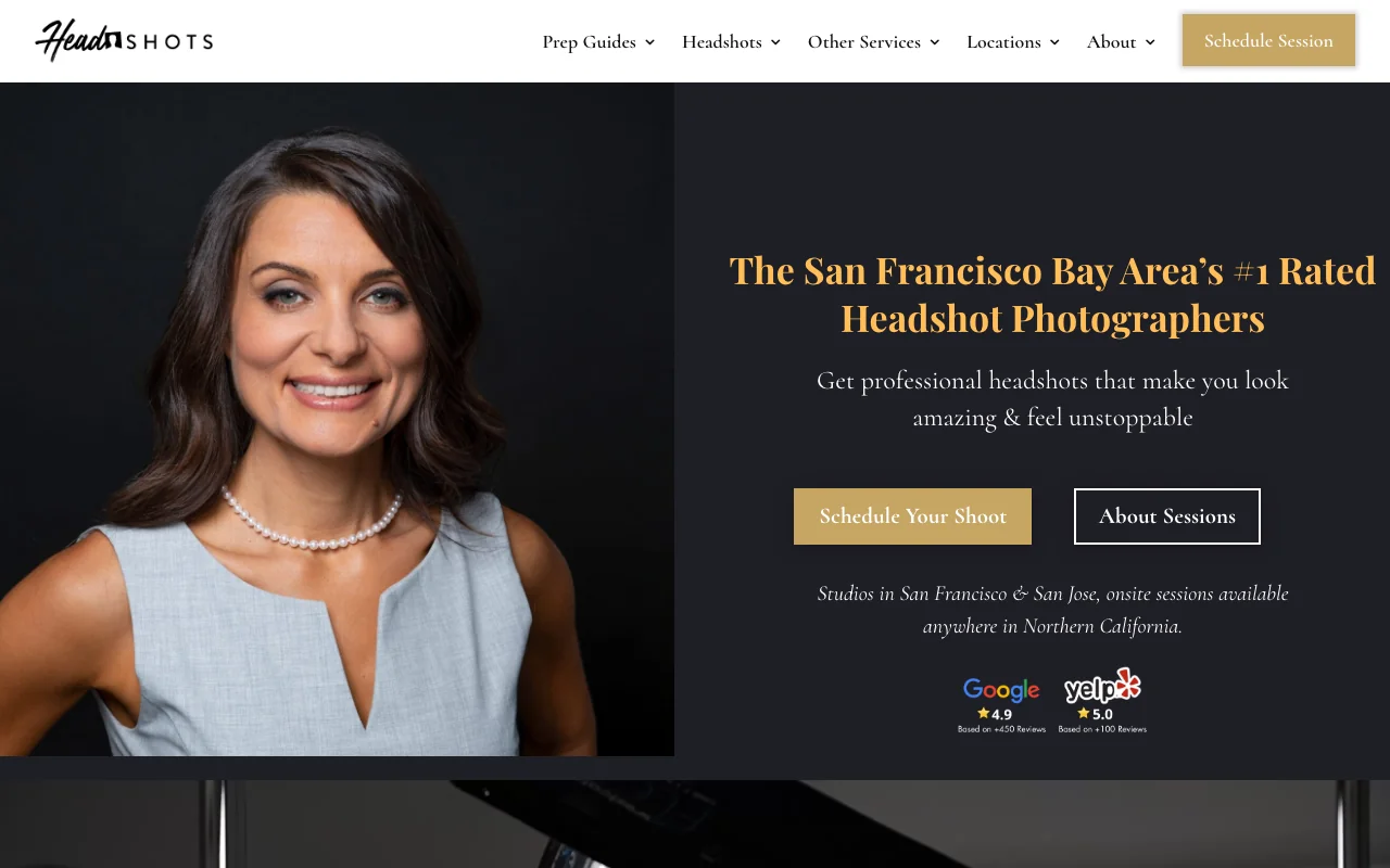 HeadShots Inc website