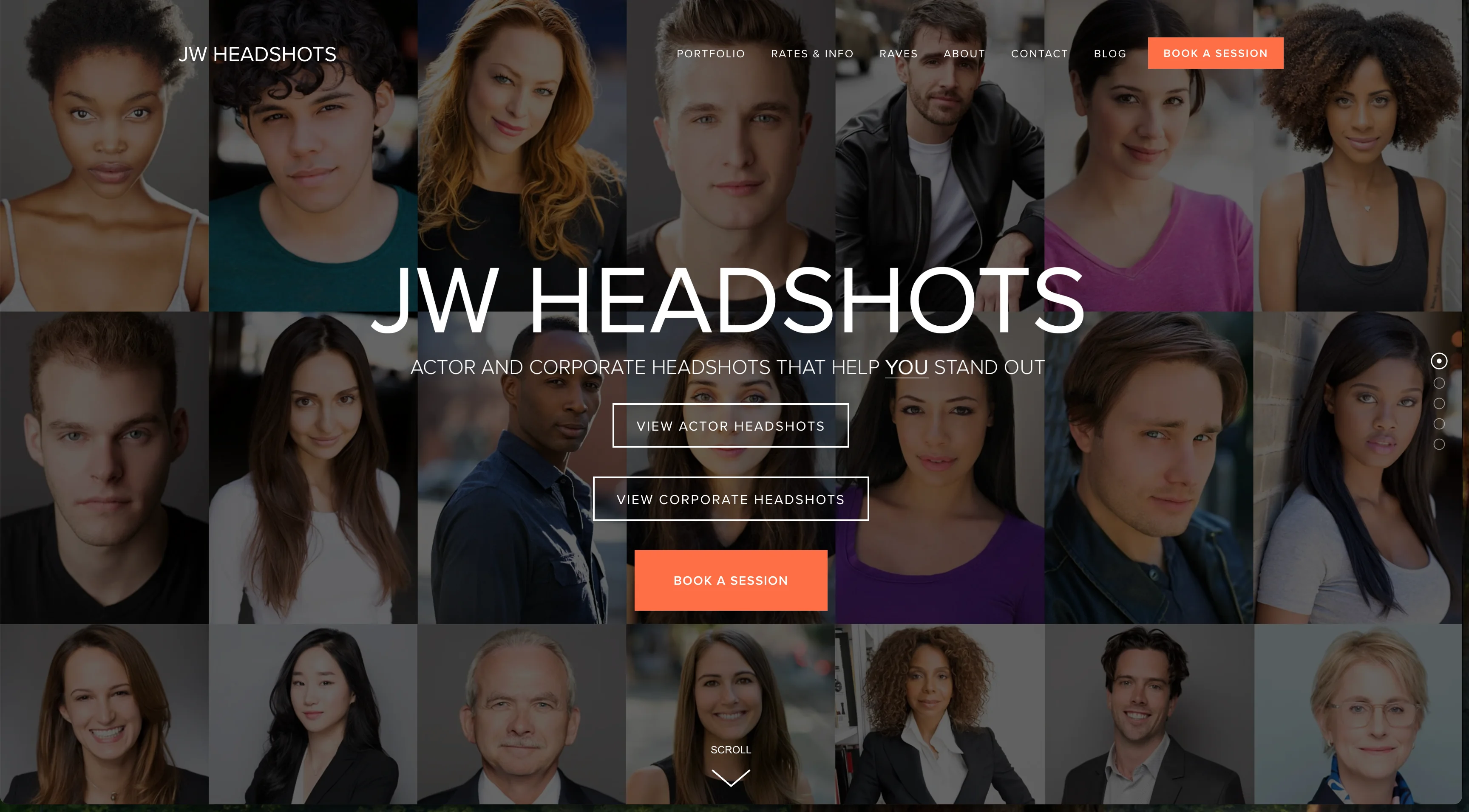JW Headshots website