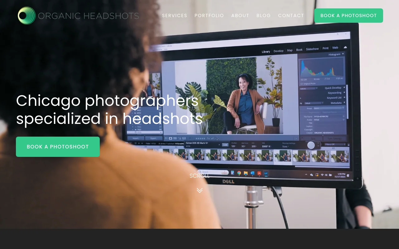 Organic Headshots website