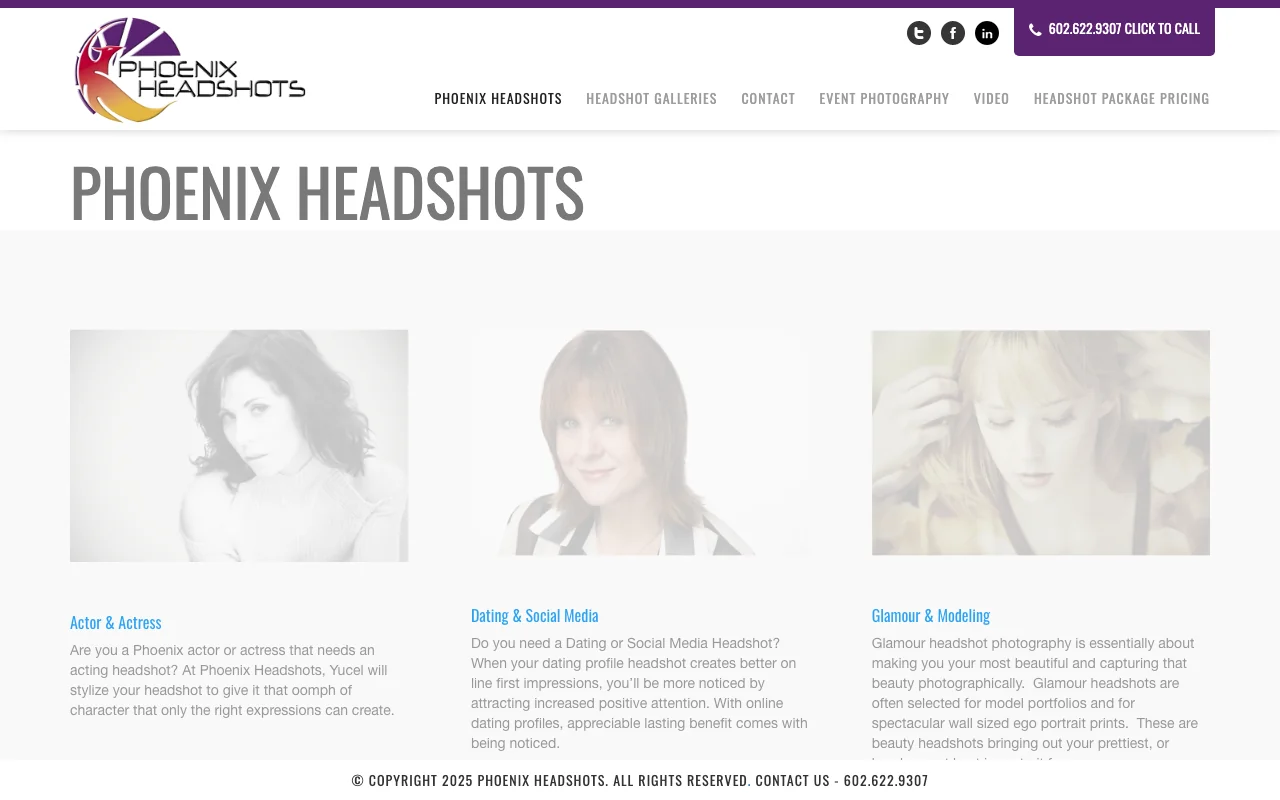 Phoenix Headshots website