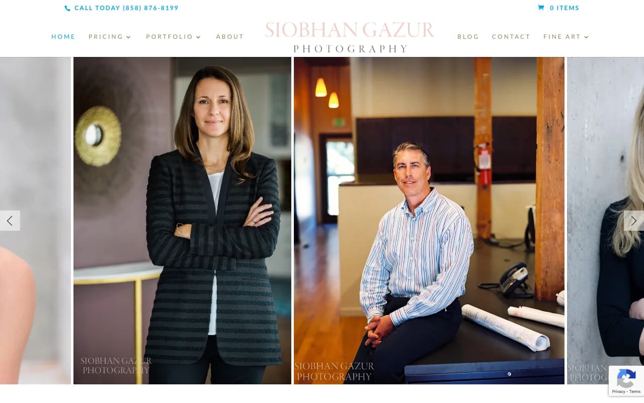 Siobhan Gazur Photography website